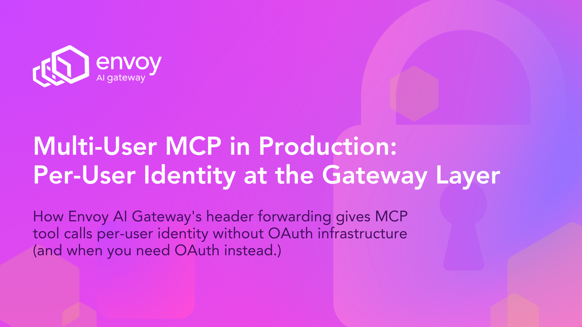 Per-user identity at the gateway layer